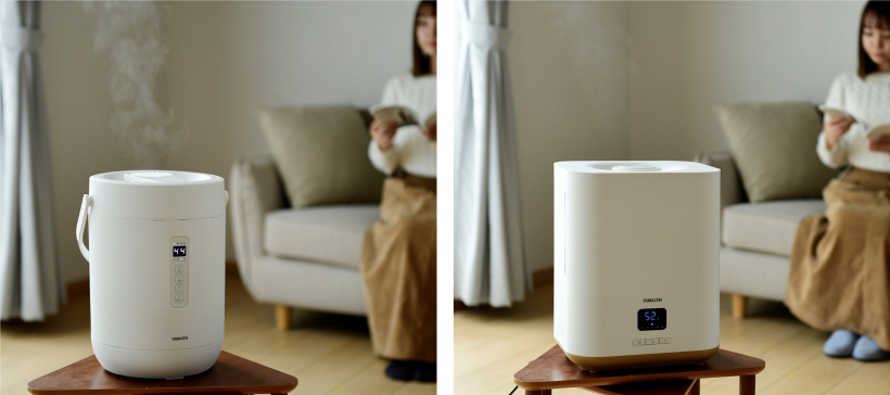 山善から新発売のスチーム式加湿器・スチームファン式加湿器
