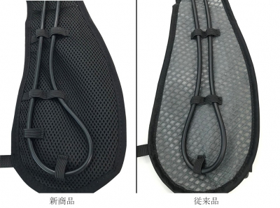 共通:脇の下を冷やすため、チューブを内側の脇の近くに配置