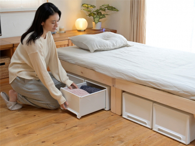 02_ベッド下は収納スペースとして使用可能