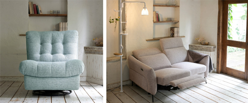 「回転スイングソファ RKS-90」「電動ソファ RDS-150」を新発売