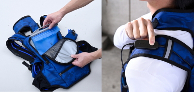 左から）スライドキャップ、モード切替スイッチ