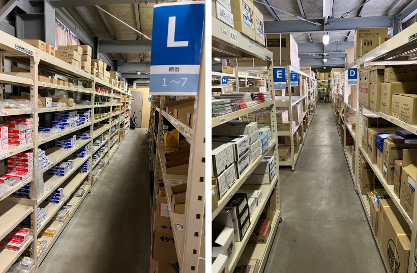 「札幌デポ」倉庫内の様子