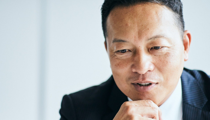 山善 機械事業部について話す森田