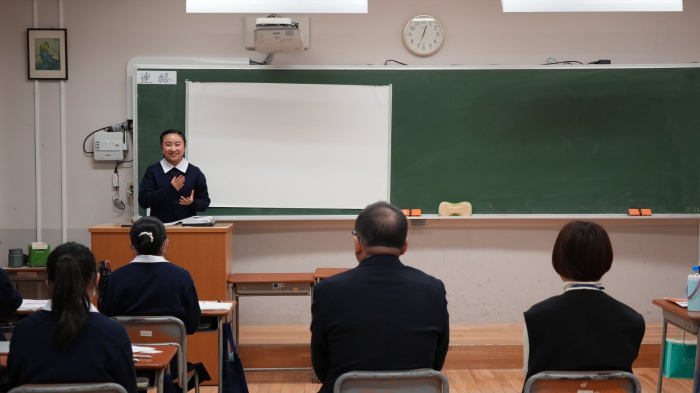 生徒さんの感想発表の様子