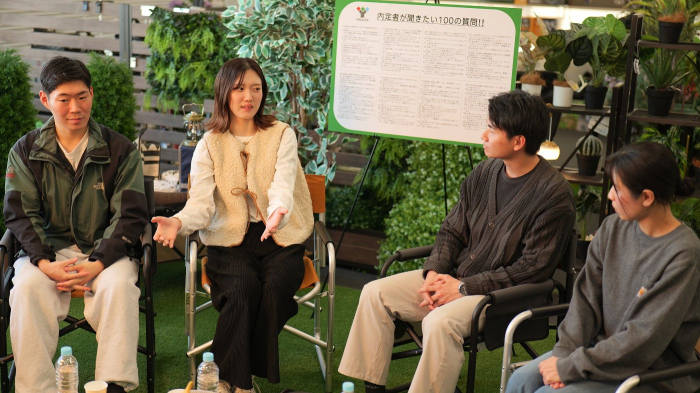 25卒内定者と山善若手社員の4名