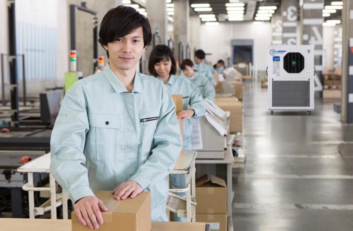 物流倉庫内、クールレボリューション設置イメージ